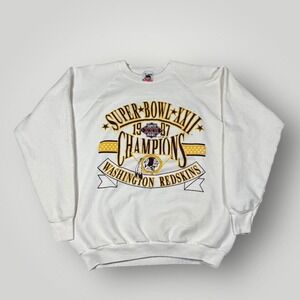 Vintage Washington Redskins Super Bowl XXII Sweatshirt Mens XL NFL Fruit Of Loom